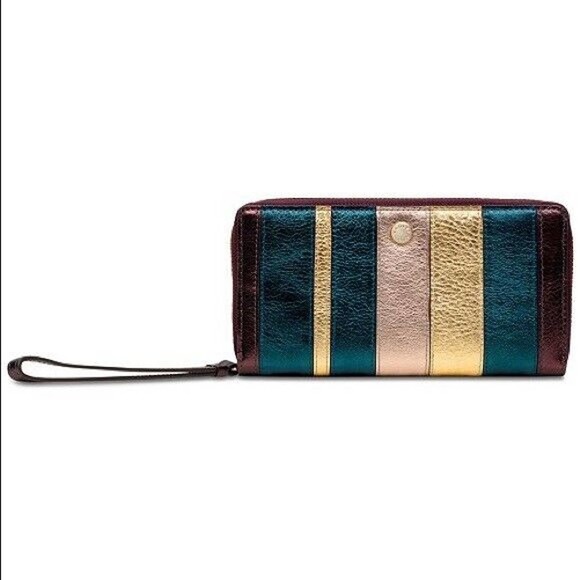 Radley London Clifton Hall Phone Wristlet / Wallet $148, Metallic Amethyst/Gold - Picture 3 of 8